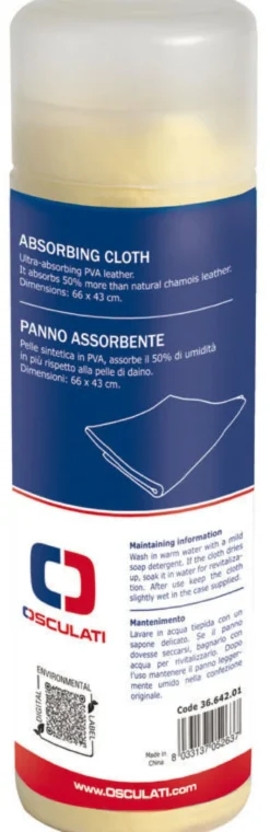 Absorberande duk i PVA-läder 66x43 cm gul