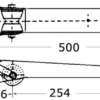 Ankarrulle i satin SS 500 mm