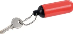 Avlång Nyckelring Fender röd/blå