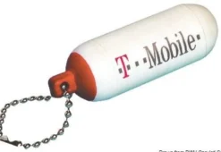 Avlång Nyckelring Fender röd/vit