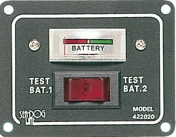2-batteripanel med analog testare