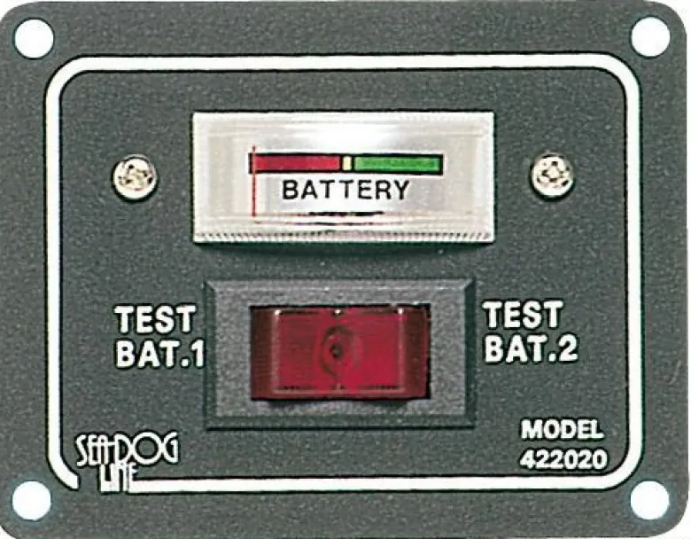 2-batteripanel med analog testare