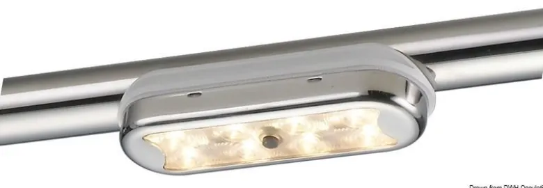 BIMINI kompakt taklampa 8 HD LED välvd botten med strömbrytare