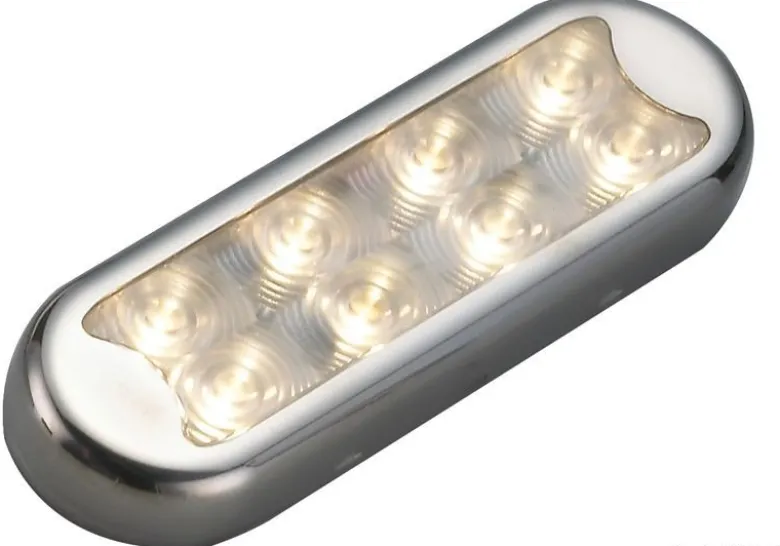 Bimini kompakt taklampa 8 HD LEDs, platt botten, utan strömbrytare