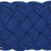 Blå dörrmatta i nylonrep 60 x 32 cm