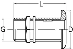 Bottenventil förkromad mässing 3/4"