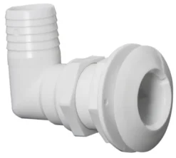 90° bottenventil vit plast 1"1/2 x 38 mm