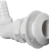 90° bottenventil vit plast 1" x 25 mm