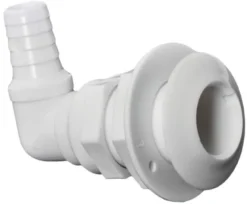 90° bottenventil vit plast 1" x 25 mm
