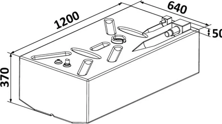 Bränsletank 239 l.