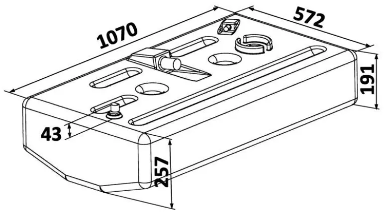 Bränsletank PE 120 l