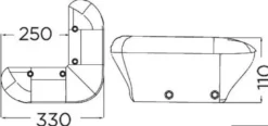 Brygg- och pålfendert 330 mm blå