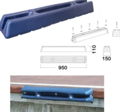 Brygg- och pålfendert 950 mm blå