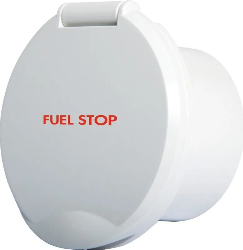 ClassicEvo vitt ABS-fack med texten FUEL STOP