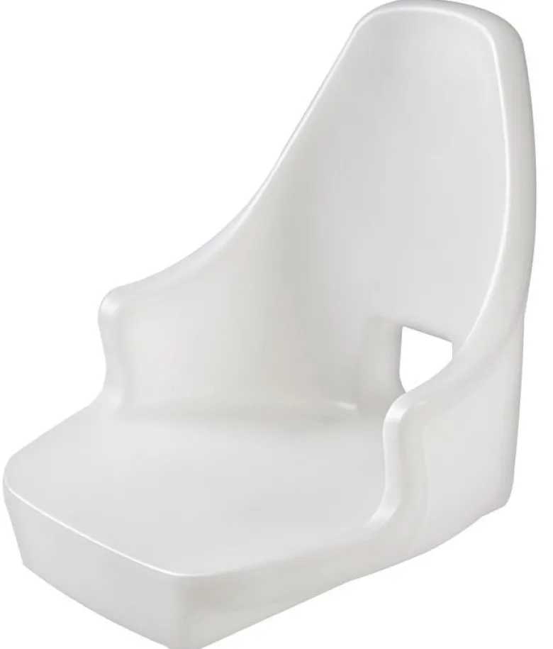 Compact stolsram i vit polyeten utan dynor