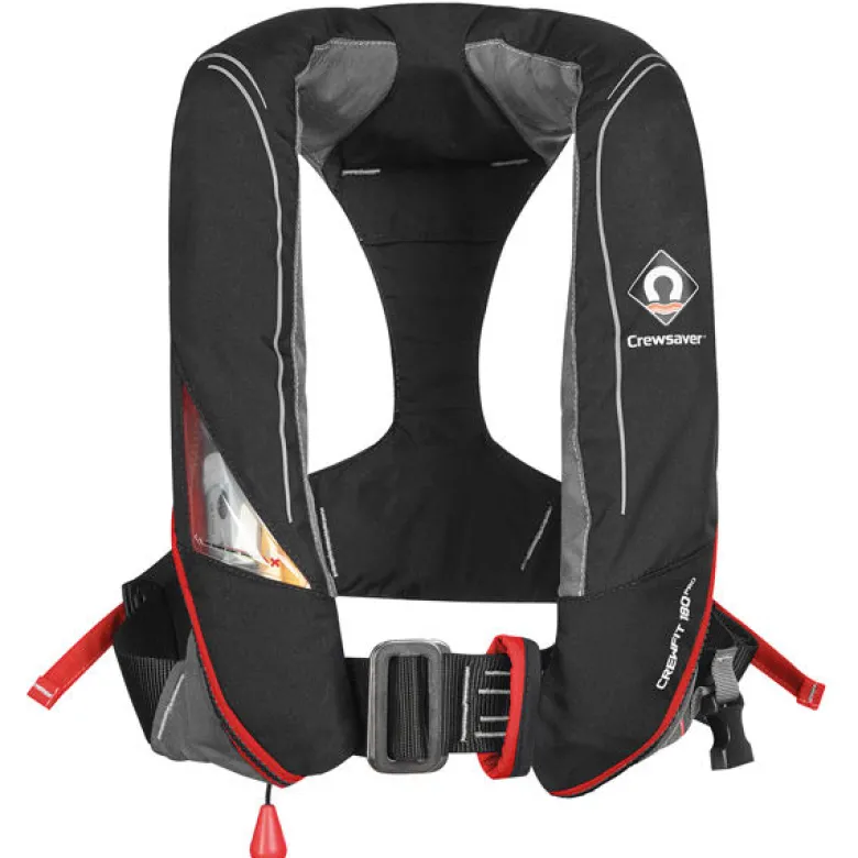 Crewsaver Crewfit 180N Pro svart/röd med soft loop D-ring