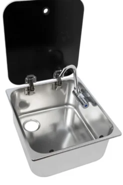 Diskho med tonat glaslock 352x322x146 mm