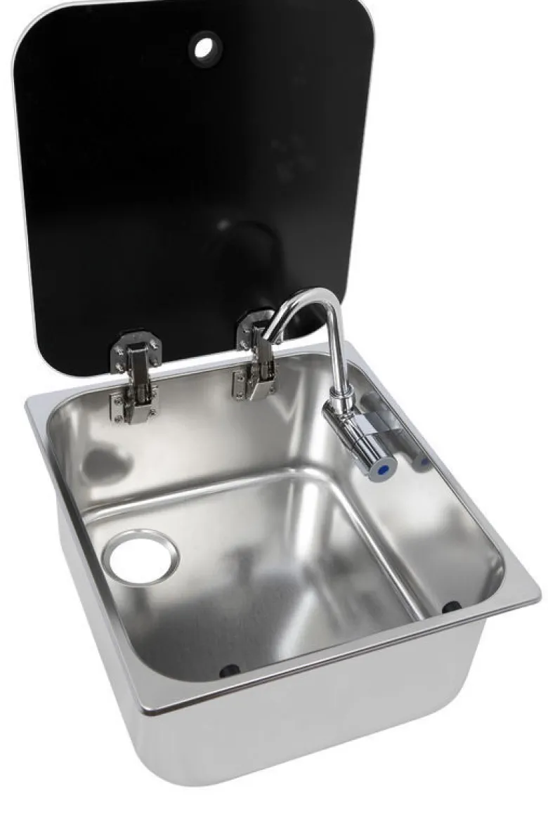 Diskho med tonat glaslock 352x322x146 mm