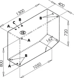 Dricksvattentank 345 l höger