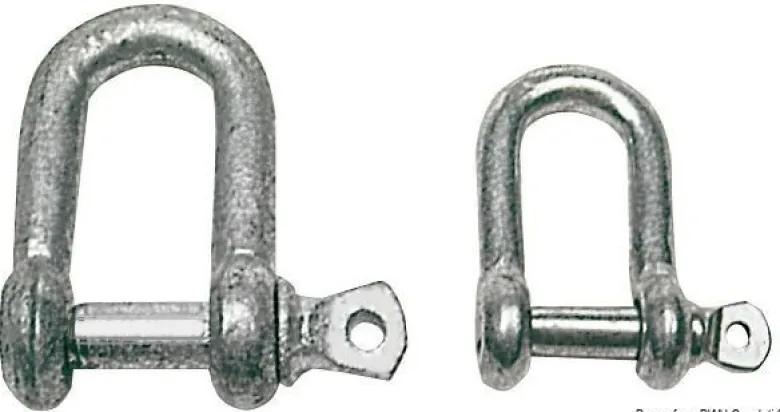 D-schackel av galvaniserat stål 10 mm