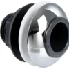 Duschmunstycke med tryckknapp, vit PVC-slang 4 m