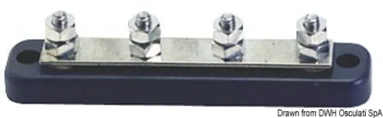 Elkopplingsplint med samlingsskena 4 x 6 mm