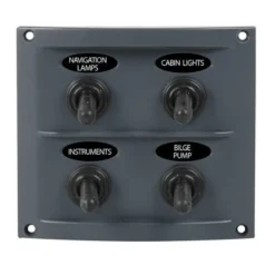 Elpanel 4 Brytare IP65 15A Bladsäkringar108x95 mm