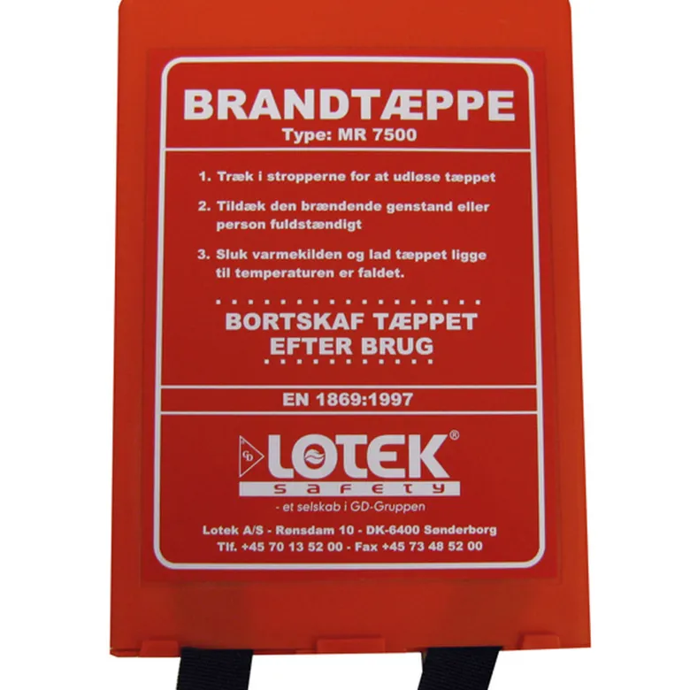 Falck brandfilt i låda, 1,2x1,8m