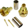 1852 F hankontakt för 6 mm kabel (RG58), guldpläterad, crimp 2-pack