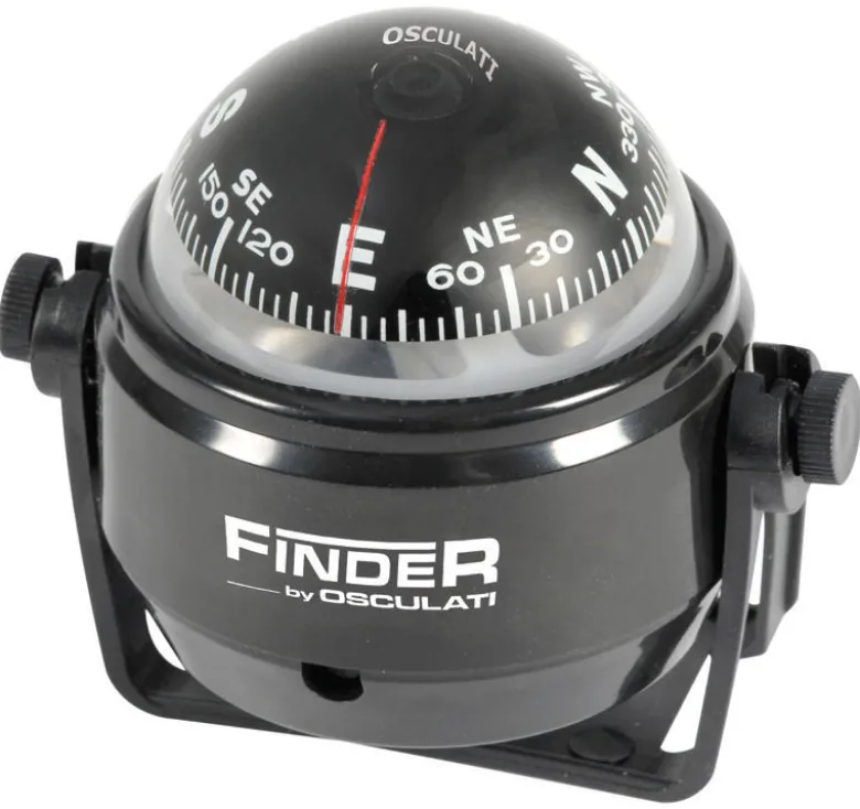 Finder-kompass 2" med fäste svart/svart