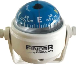 Finder kompass 2" med fäste vit/blå