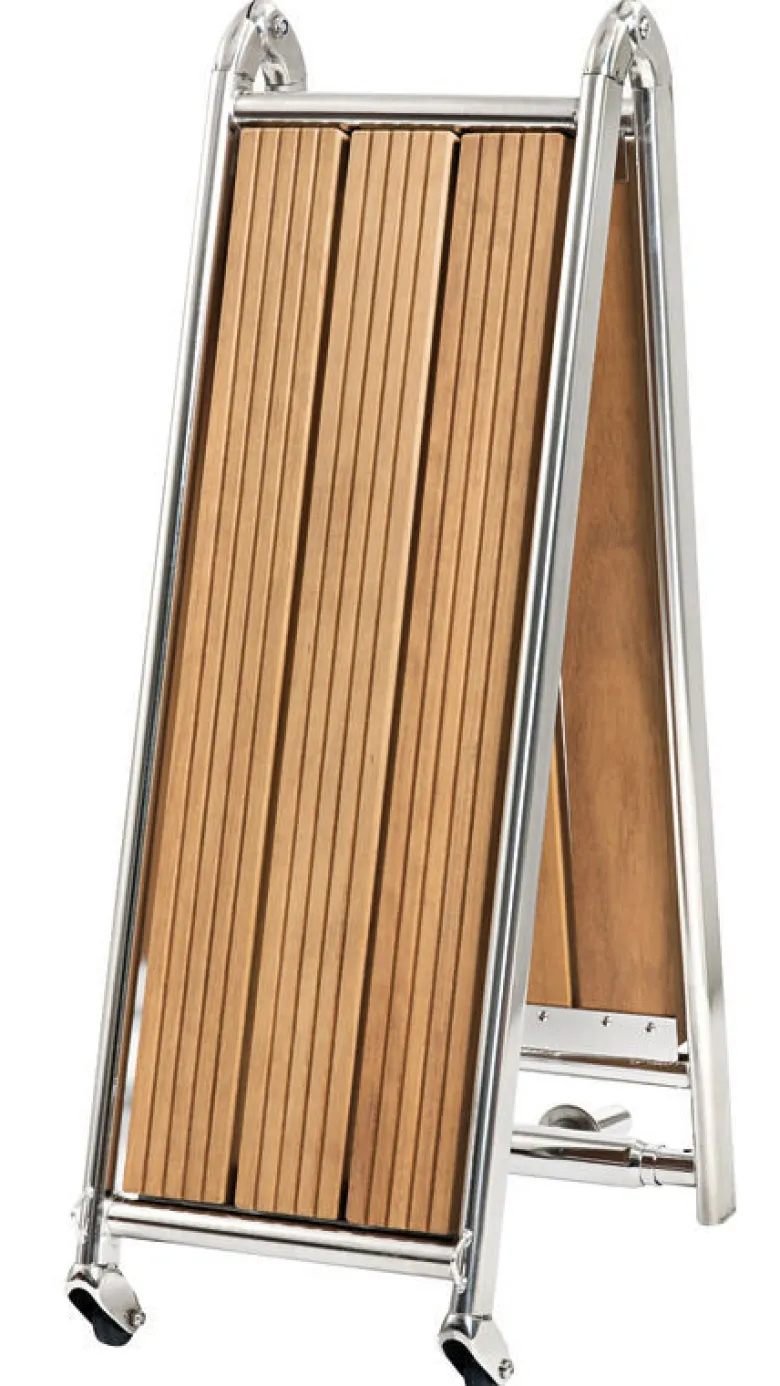Fällbar landgång AISI316/Iroko 160 cm