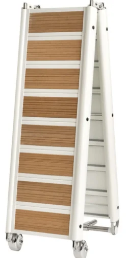 Fällbar landgång vitlackerad 310 cm