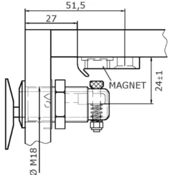 Flush Lock oval Typ A magnetisk