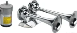 Förkromat signalhorn med 2 trumpeter 24 V