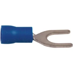 Gaffelanslutning 6,4mm 10st Blå