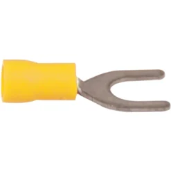 Gaffelanslutning 6,4mm 10st Gul