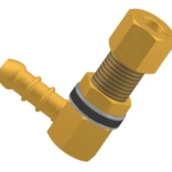 Gasolkoppling 90°,  8mm rör - Ø8mm slang