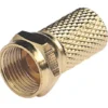 Glomex F-kontakt t/6mm Kabel (coax) Guldpläterad