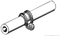 Gummibelagd SS slangklämma 8 mm