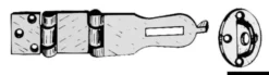 Hasp & märla förkromad mässing 140x35 mm