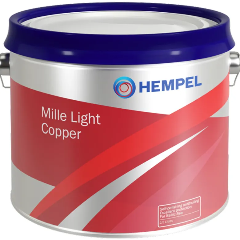 Hempel Mille Light Copper Självpolerande Kopparbaserad Bottenfärg True Blue Blå
