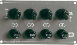Horisontell panel med 4 strömbrytare