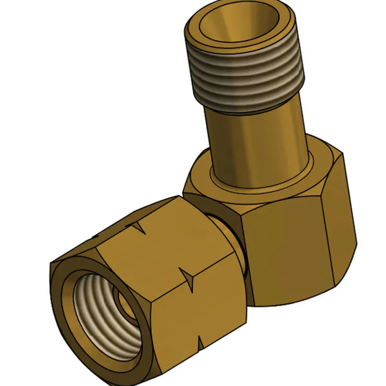 IGT 90° Gasarmatur 1/4'' för Regulatorutlopp