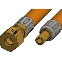 IGT Gasslang 120 cm Ø8 mm rör + 8 mm Gänga