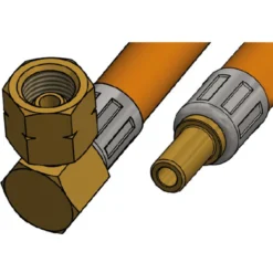 IGT Gasslang 80 cm 1/4'' Vinklad Koppling till 8 mm rör