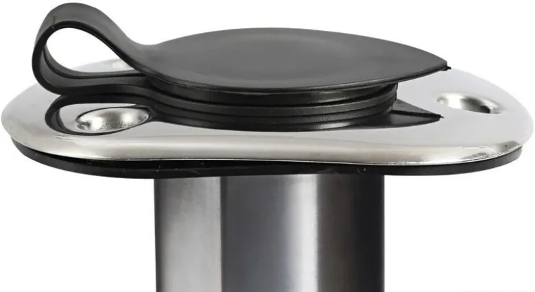 Infälld spöhållare i rostfritt stål 42 mm 90°