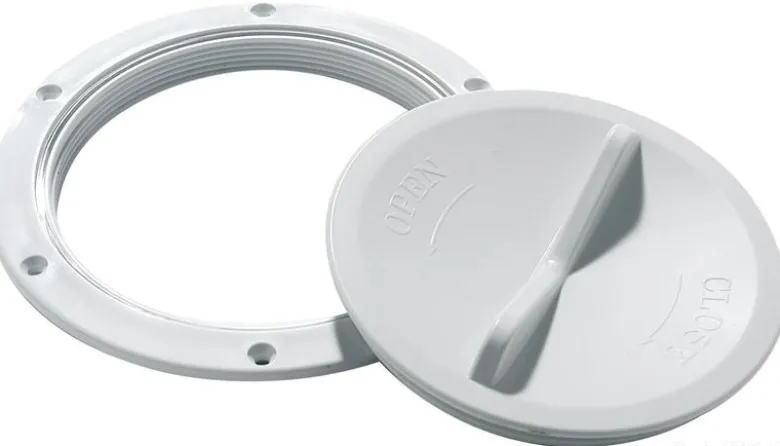 Inspektionslucka vit, lättöppnad 152 mm