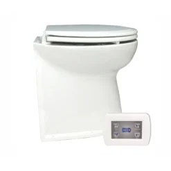 Jabsco El-toalett Deluxe Flush 17'', Rak, Softclose, Pump, 12v