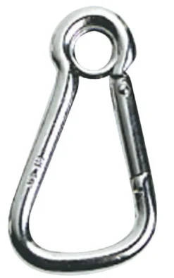 Karbinhake AISI 316 med öga, stor öppning 18 mm